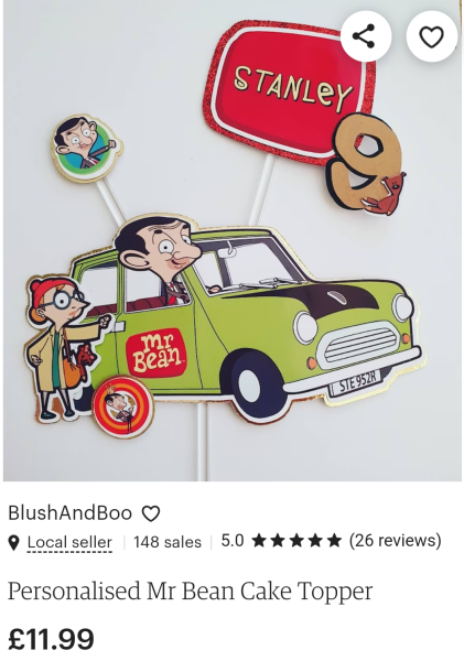 To not buy my niece a mr bean birthday cake?