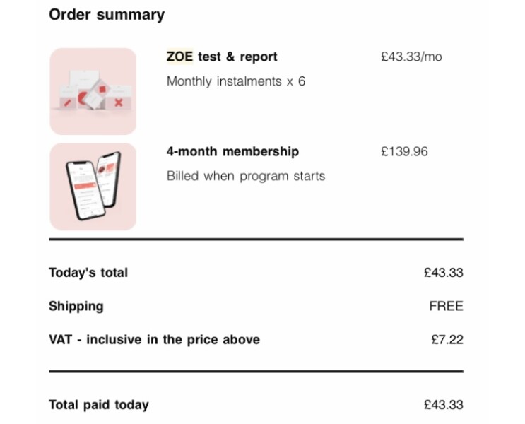 Zoe Nutrition Testing