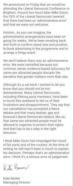 LibDems and the LBGAlliance