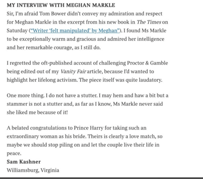 Tom Bower's book on Meghan Markle