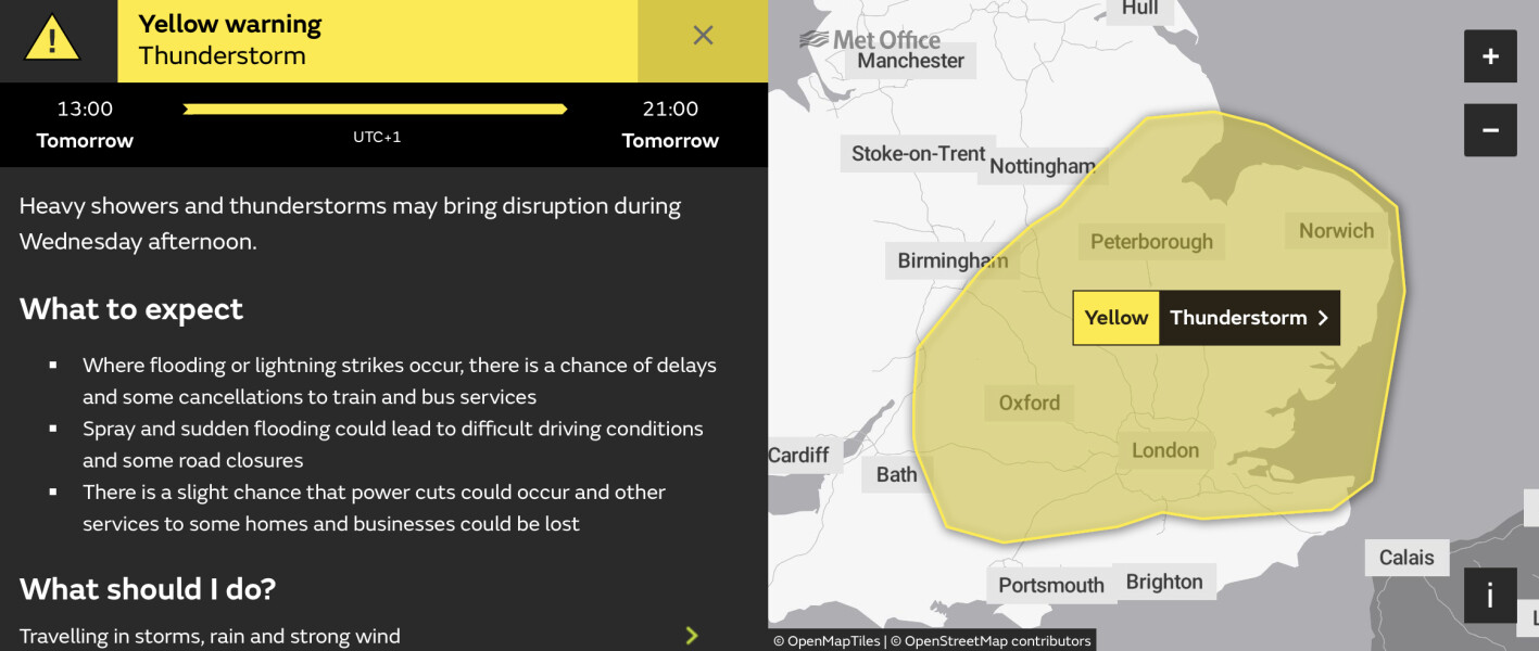 Met office RED WARNING for extreme heat.