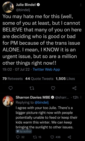 Julie Bindel & Sharron Davies can't believe women centre their politics around the trans issue