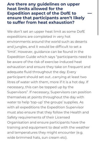 DofE expedition this weekend