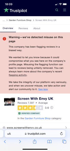 Terrible Customer Service - Screen With Envy