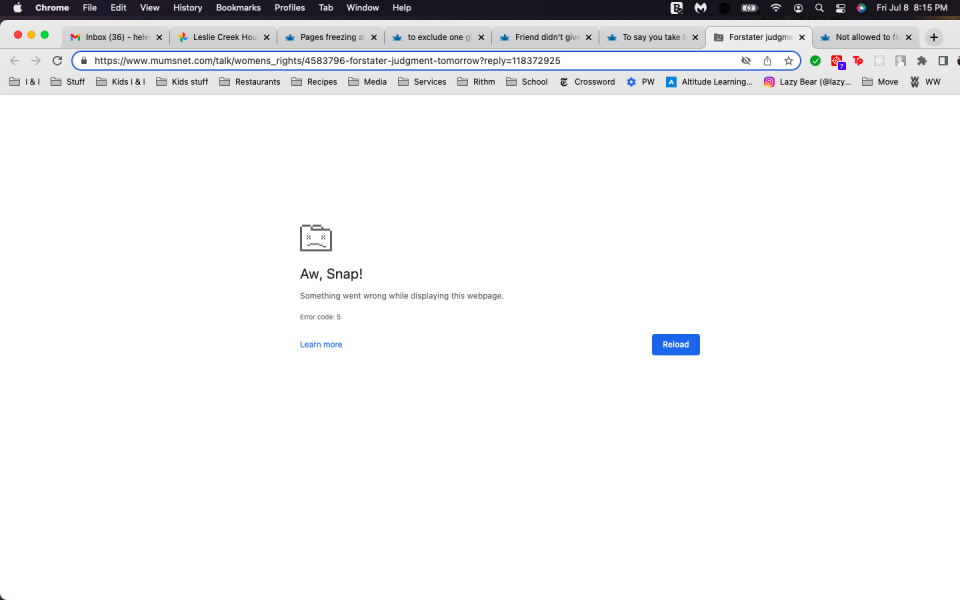 Pages freezing and can't be refreshed