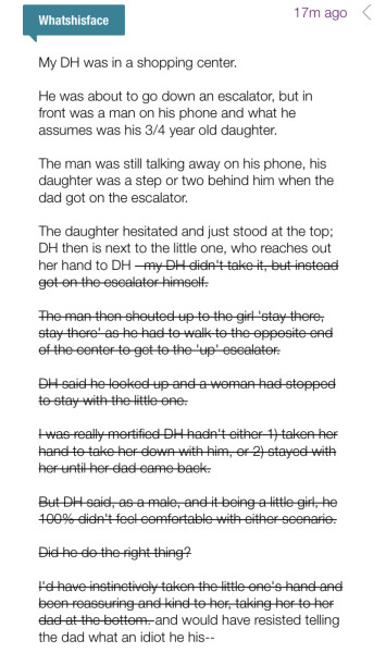 DH didn't help little girl 