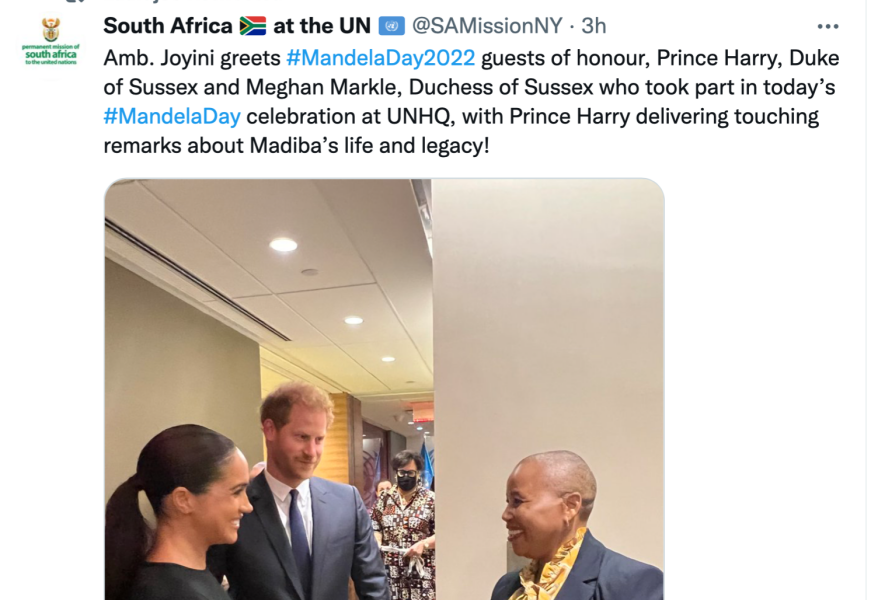 Harry's speech at the UN