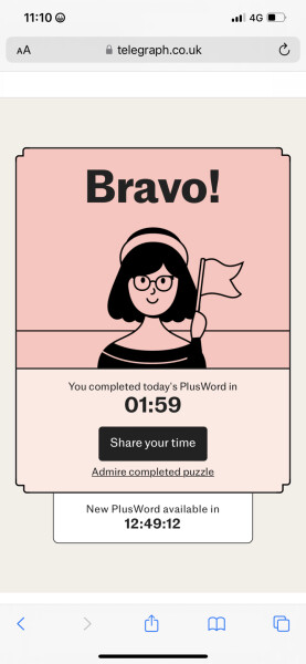 Has anyone done today's PlusWord??