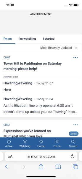 Feature update - Threads I’m on / Watching / Started lists