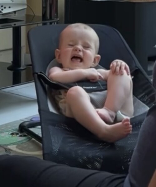 7 month old doing weird eye squeezing - really worried