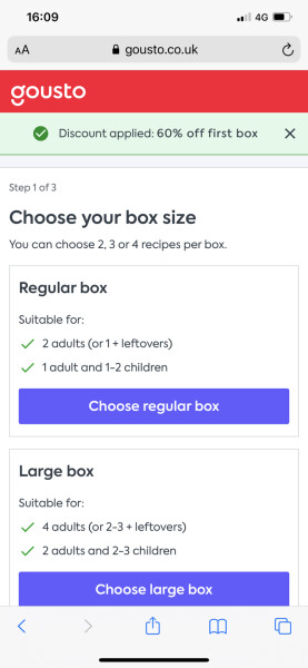 Free Gousto box 