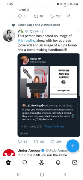 JKR and more bomb threats