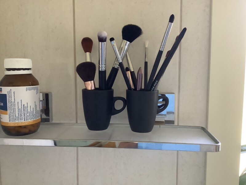 What do you keep your makeup brushes in?