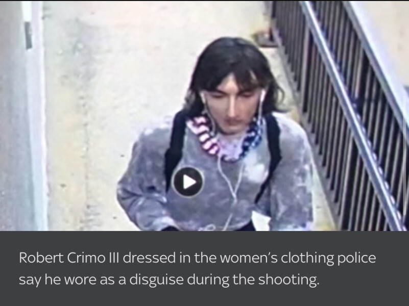 Something that never happens!!! Illinois gun suspect wore women's clothing to blend in 
