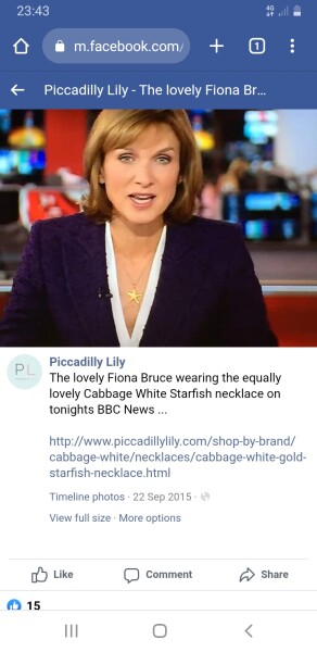 Fiona Bruce’s starfish necklace 