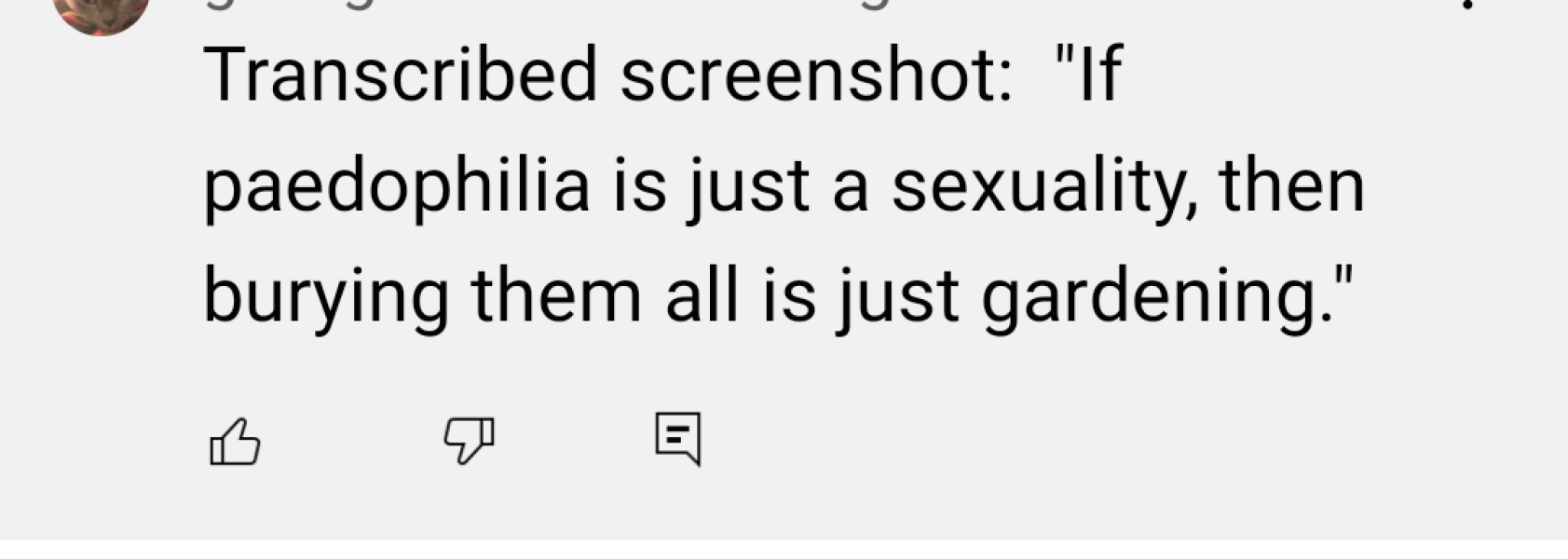"Being Untoward About Paedophiles" a new crime?