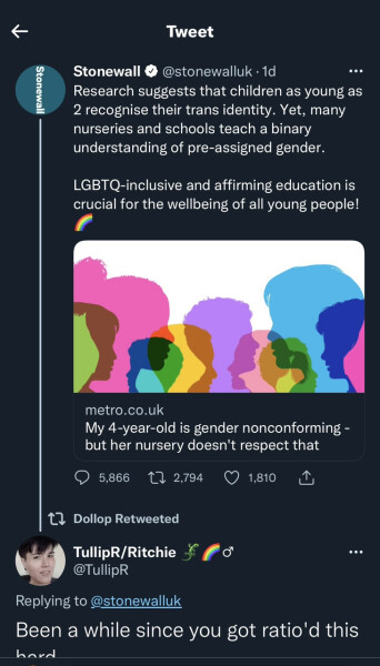 SIL who is in her early 20s has declared that she is a member of the trans community