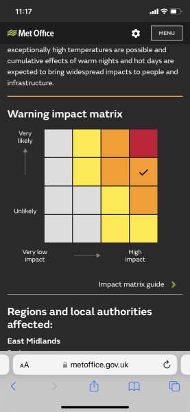 We need to talk about the weather and the potential for extreme heat - RED WARNING issued