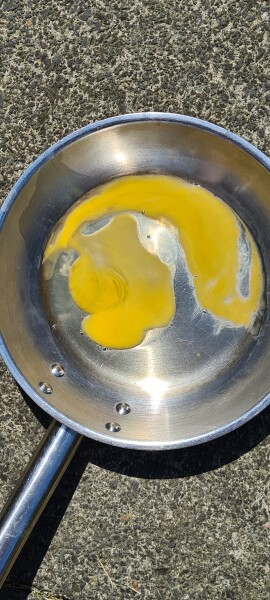 To see if I can cook an egg on my patio in this heat.