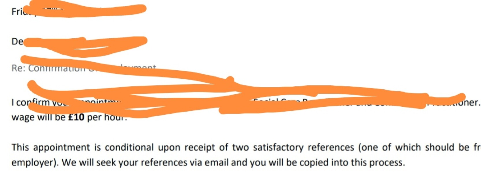 To email my notice with immediate effect.  