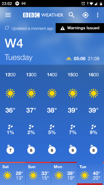 If you're in the area that will be 38-40 on Monday and Tuesday, are you considering keeping your kids off school?
