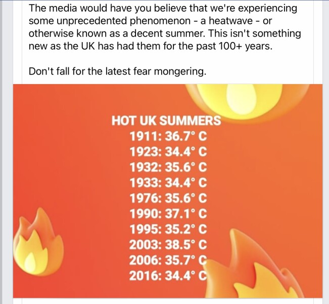 Met office RED WARNING for extreme heat.