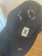 Makeup stain on hat