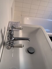 Should these taps go up or down to turn on?