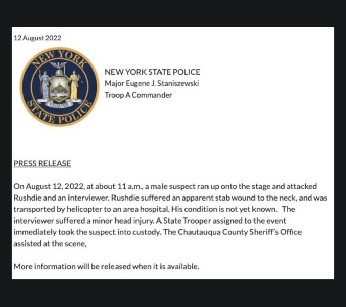 Salman Rushdie stabbed