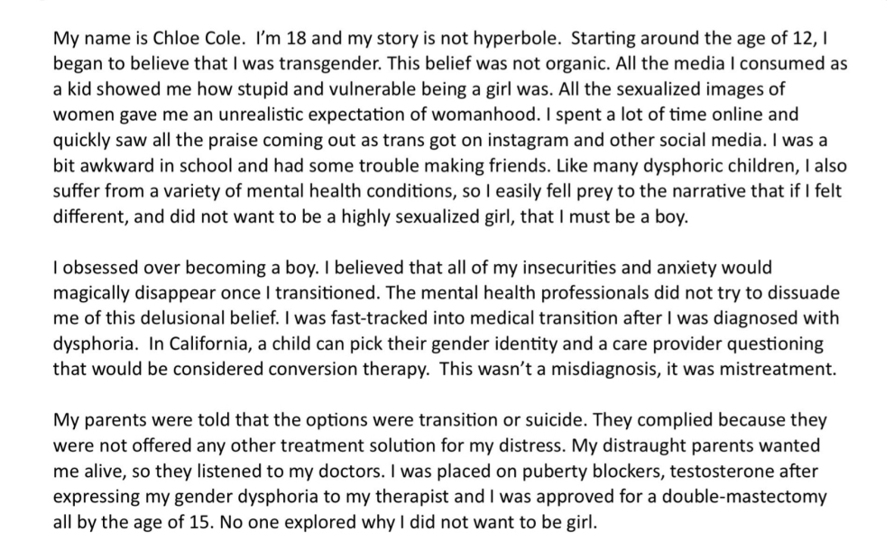 to worry about transgender ideology being pushed on kids