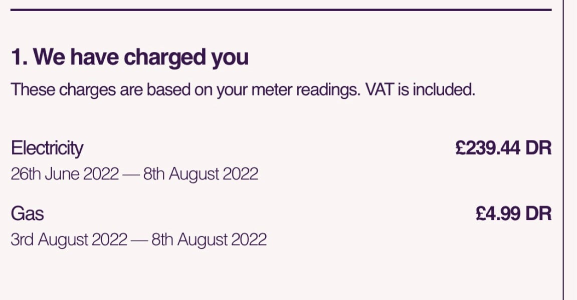 To ask how much your current power costs are?