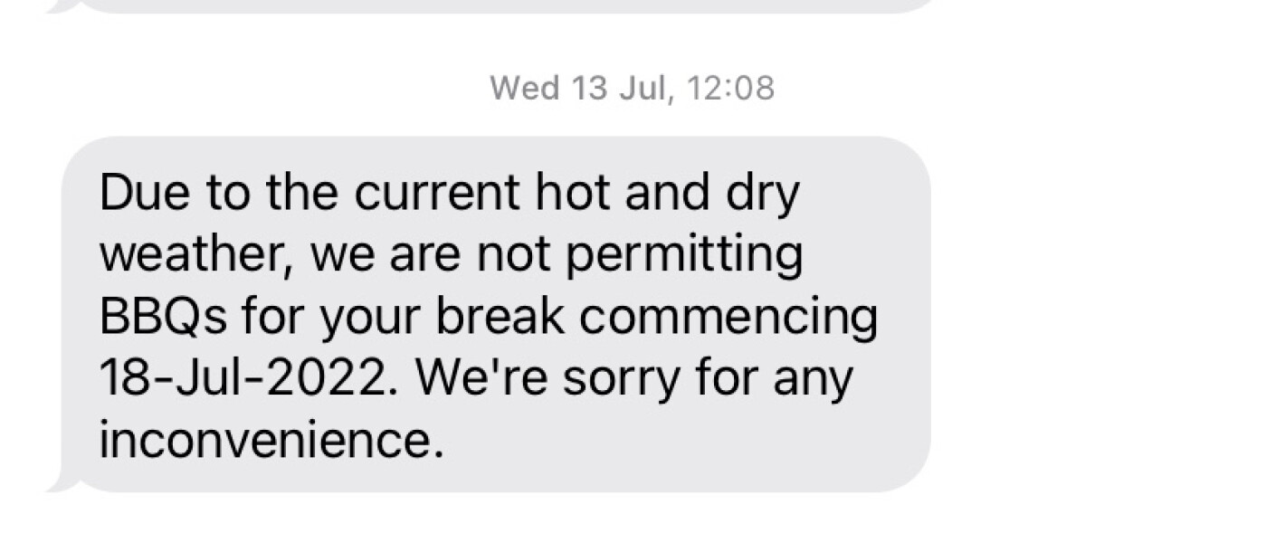 No barbecues at Center Parcs