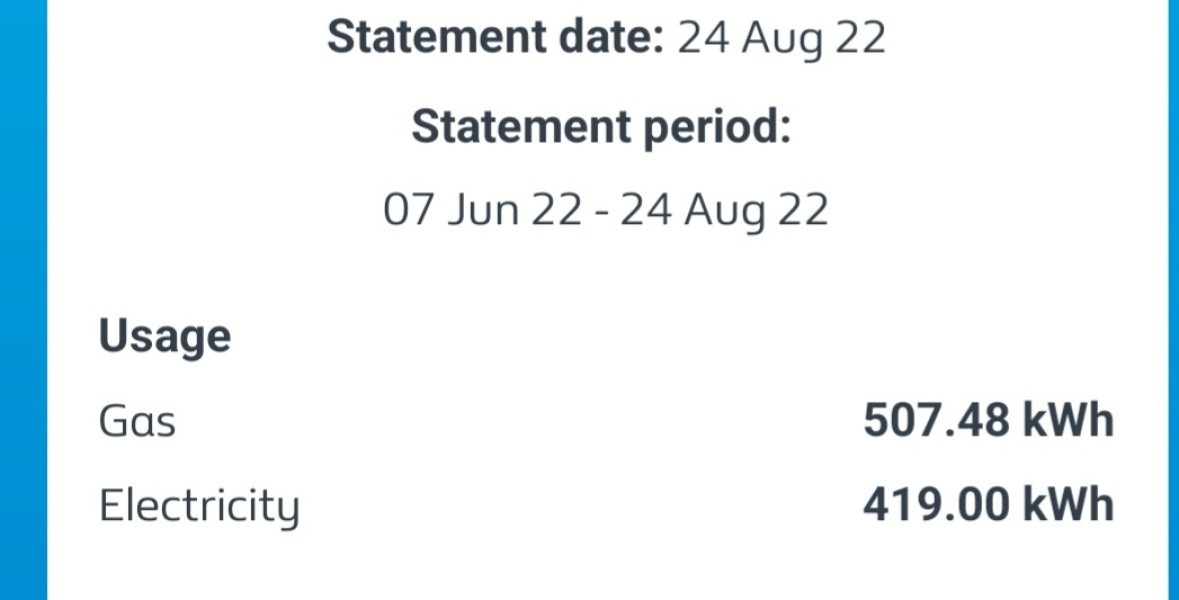 New gas and elec tariff! Oh my!!