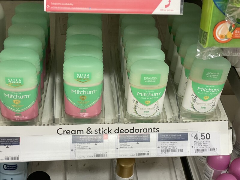 …to wonder where all the stick deodorant has gone?