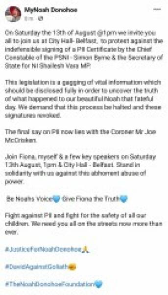 Noah Donohoe: the latest news is very bad 