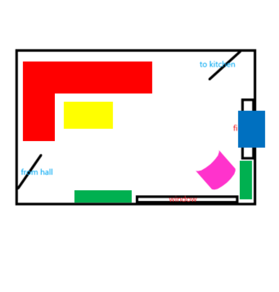 Living room awkward layout help!