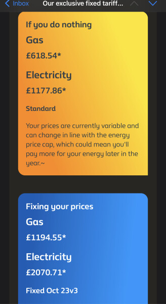 i have just fixed my energy tariff