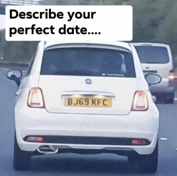 ... to be entertained by personal registration plates?