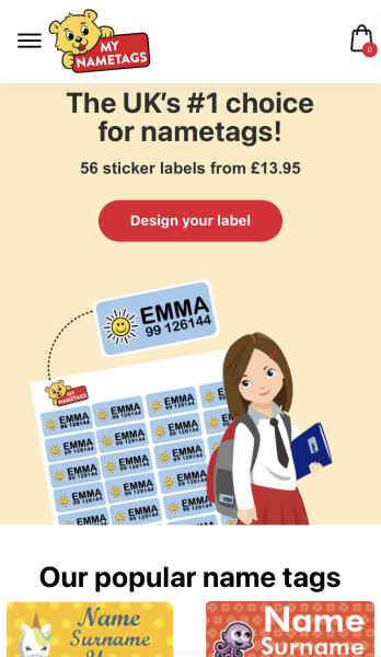 Name tags/snacks