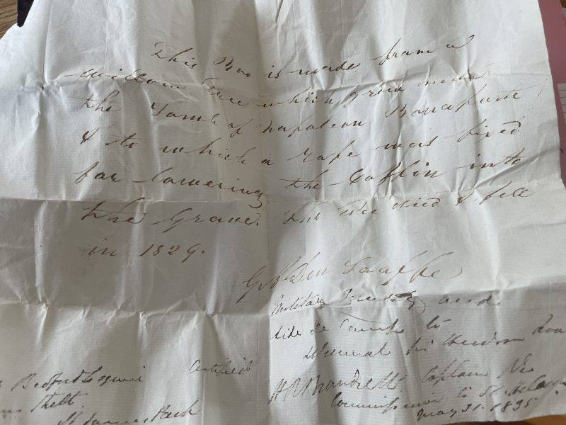 Can you help me decipher this old note please?