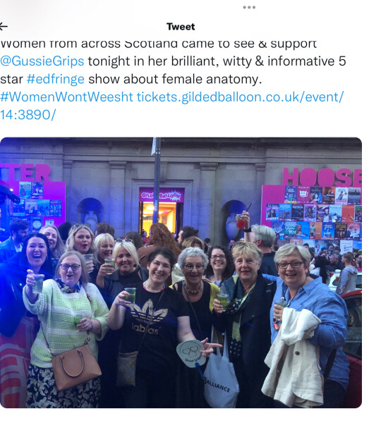 Edinburgh Fringe comic spat on and shunned by colleagues as a 'transphobe' for show about women