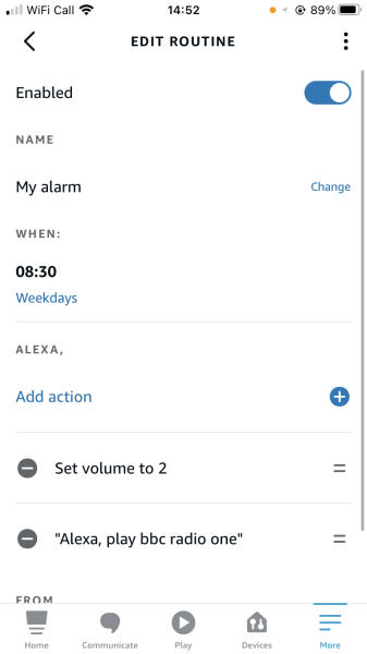 Kids echo dot - setting up a routine