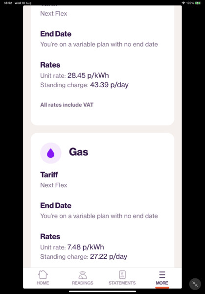 To ask how much your current power costs are?