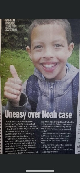 Noah Donohoe: the latest news is very bad 