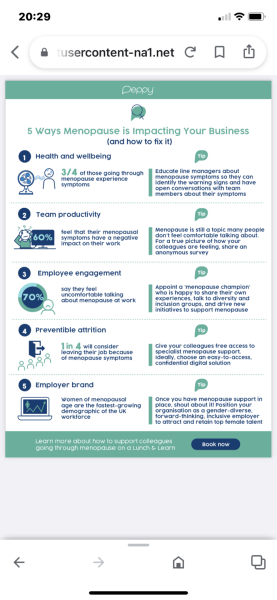 'Menopause awareness' in the workplace?