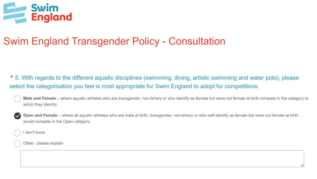 Swim England Consultation