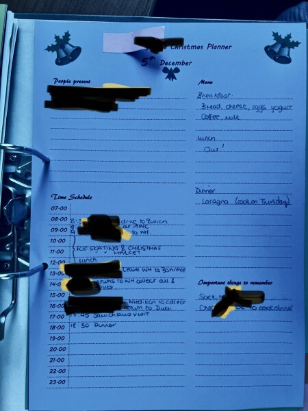 Planners, organising etc