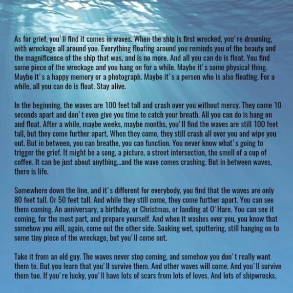 To ask what in life has made you saddest and how you ever got over it? 