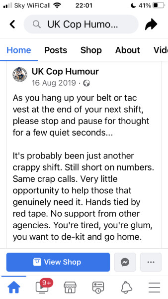 To think the police aren't fit for purpose