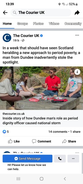 To think it's odd that our first 'Period Dignity Officer' is a man?